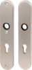 Afbeeldingen van OXLOC Veiligheidslangschild krukgat + profielcilinder binnen/buiten ovaal aluminium PC72 55MM