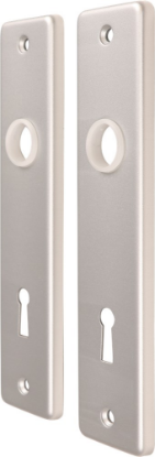 Afbeeldingen van OXLOC Kortschild krukgat + sleutelgat Roma aluminium SL72