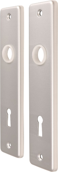 Afbeeldingen van OXLOC Kortschild krukgat + sleutelgat Roma aluminium SL72