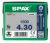 Afbeeldingen van SPAX Spaanplaatschroef verzonkenkop WIROX voldraad PZ2 4X30MM