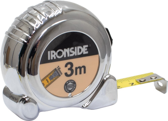 Afbeeldingen van IRONSIDE Rolmaat chroom ECO 16MM 3M