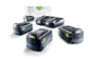 Afbeeldingen van FESTOOL Energie-set SYS 18V 4x5,0/TCL6DUO 18V Li-ion 4x accu 5,0Ah en duolader in systainer