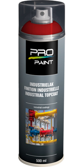 Afbeeldingen van PRO-PAINT Industrie lak / deklaag verkeersrood RAL3020 HG 500ML
