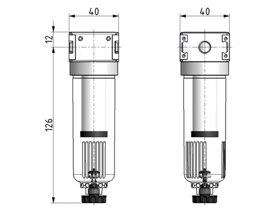 Afbeeldingen van Filter G¼" 0.3µ-16bar H.AUTO.DR. BG0