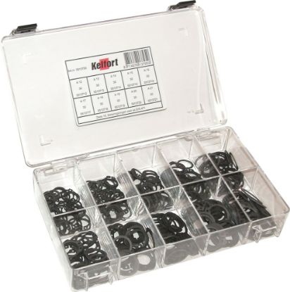 Afbeeldingen van KELFORT Assortimentdoos nr.16 zekeringsringen t.b.v. assen PH-A DIN471 ZW
