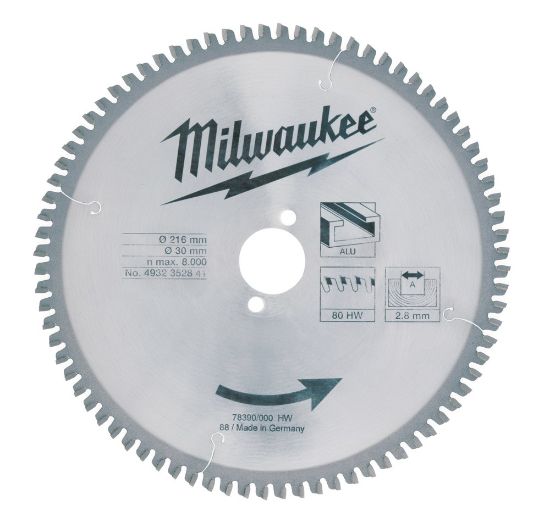 Afbeeldingen van CIRCULAR SAW BLADE 216X30X80HW P1M