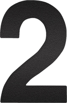 Afbeeldingen van OXLOC Huisnummer RVS zwart cijfer nr. 2