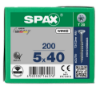 Afbeeldingen van SPAX Spaanplaatschroef verzonkenkop WIROX deeldraad T20 5X40MM