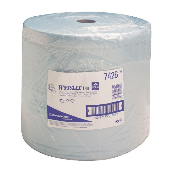 Afbeeldingen van Poetspapier 3-laags blauw 37CMX251M
