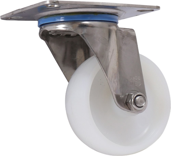 Afbeeldingen van KELFORT Zwenkwiel wit RVS met rollager 80MM