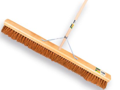 Afbeeldingen van SOLIDE Zaalveger kokos 100CM IKAPÉ steel 160X2,8CM brede stokhouder