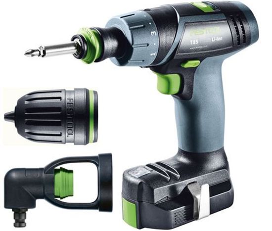 Afbeeldingen van FESTOOL Accu schroefboormachine TXS 2,6-Set 10,8V 2,6Ah inclusief accessoires 