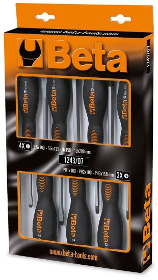 Afbeeldingen van BETA Schroevendraaierset slagvast 7x 1243/D7