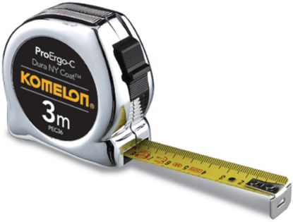 Afbeeldingen van KOMELON Rolmaat ProErgo-C 3M 16MM staal/nylon gecoate band in ABS/chroom kast