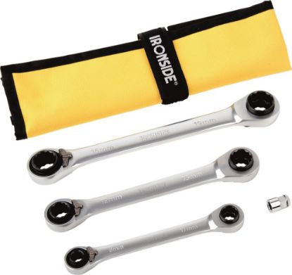 Afbeeldingen van IRONSIDE Ratelsleutelset 12-in-3