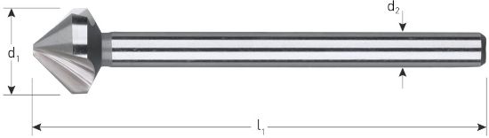 Afbeeldingen van ROTEC Verzinkfrees HSS-G 90° extra lang DIN335-C