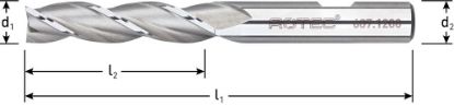 Afbeeldingen van ROTEC Universeelfrees HSS-E DIN844 lang ongecoat