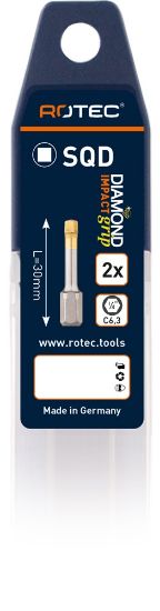 Afbeeldingen van ROTEC IMPACT bit C6,3 DIAMOND SQD 30MM 2x