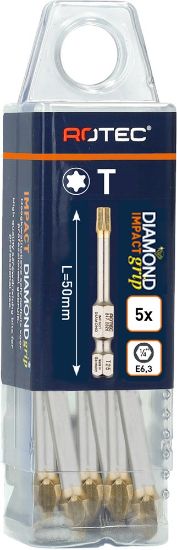 Afbeeldingen van ROTEC IMPACT bit E6,3 DIAMOND TORX 50MM 5x