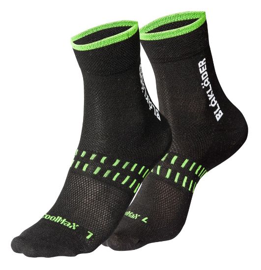Afbeeldingen van BLAKLÄDER Sokken DRY 2190 zwart/neongroen 2x