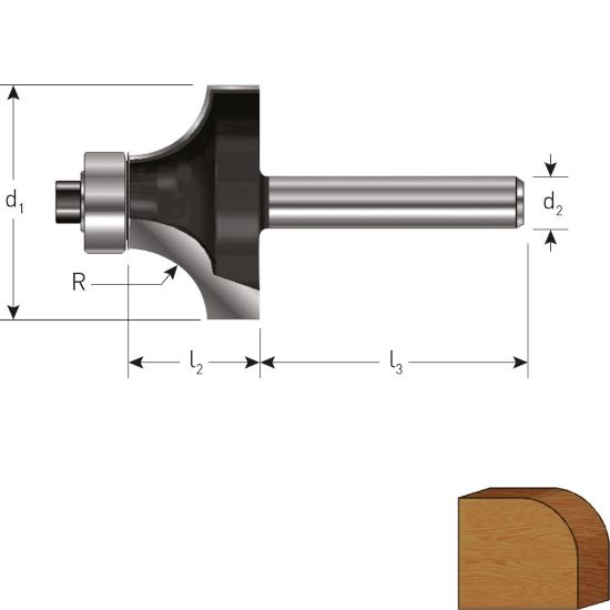 Afbeeldingen van ROTEC Afrondprofielfrees HM GOLD
