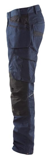 Afbeeldingen van BLAKLÄDER Werkbroek service met stretch en spijkerzakken 1496 donker navy/zwart