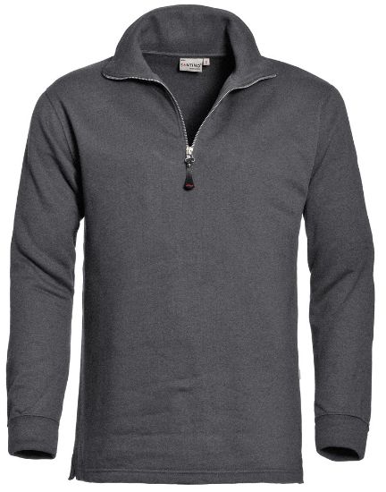 Afbeeldingen van SANTINO Zipsweater Basic Alex donker grijs