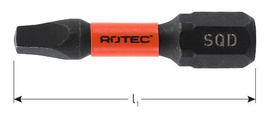 Afbeeldingen van ROTEC IMPACT bit C6,3 BASIC SQD 30MM 2x