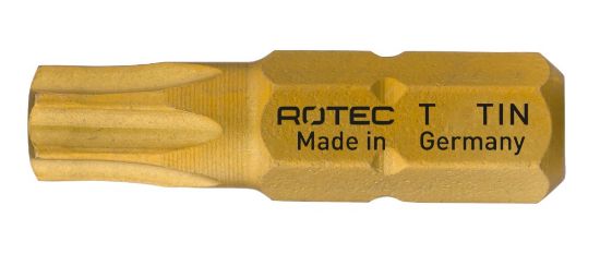 Afbeeldingen van ROTEC Schroefbit ¼" PRO C6,3 TiN TORX 25MM 10x