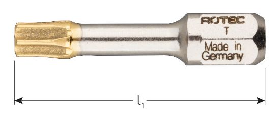 Afbeeldingen van ROTEC IMPACT bit C6,3 DIAMOND TORX 30MM 2x
