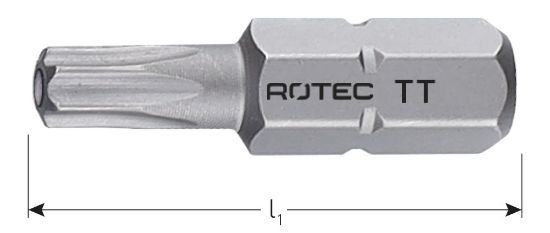 Afbeeldingen van ROTEC Schroefbit ¼" PRO C6,3 tamper-resistant BASIC STX 25MM 2x