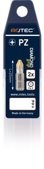 Afbeeldingen van ROTEC Schroefbit ¼" PRO C6,3 DIAMOND PZ 25MM 2x