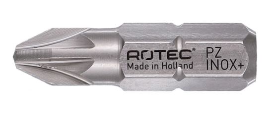 Afbeeldingen van ROTEC Schroefbit ¼" PRO C6,3 INOX+ PZ 25MM 2x