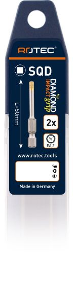 Afbeeldingen van ROTEC IMPACT bit E6,3 DIAMOND SQD 50MM 2x
