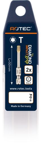 Afbeeldingen van ROTEC IMPACT bit E6,3 DIAMOND TORX 50MM 2x