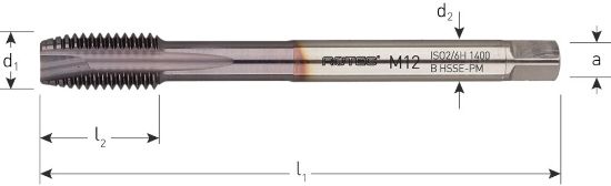 Afbeeldingen van ROTEC Machinetap HSS-E PM 1400 doorlopend DIN376