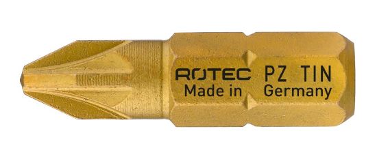 Afbeeldingen van ROTEC Schroefbit ¼" PRO C6,3 TiN PZ 25MM 2x