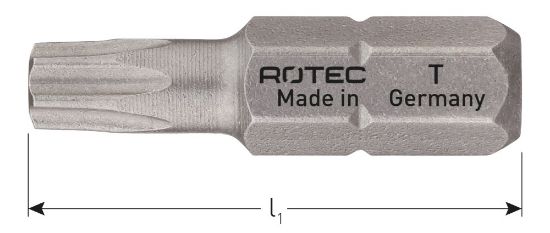 Afbeeldingen van ROTEC Schroefbit ¼" PRO C6,3 BASIC TORX 25MM 2x