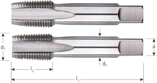 Afbeeldingen van ROTEC Handtappenset HSS 2-delig NPT