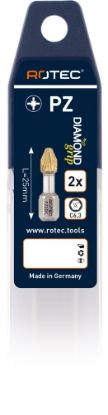 Afbeeldingen van ROTEC Torsionbit ¼" PRO C6,3 DIAMOND PZ 25MM 2x