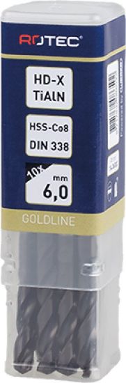Afbeeldingen van ROTEC Metaalboor HSS-E DIN388 type HD-X TiAlN