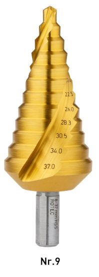 Afbeeldingen van ROTEC Trappenboor HSS +TiN