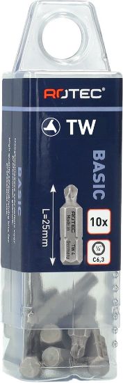 Afbeeldingen van ROTEC Schroefbit ¼" PRO C6,3 BASIC TW 25MM 10x