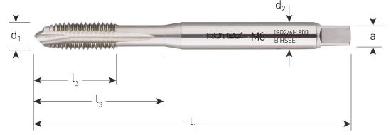 Afbeeldingen van ROTEC Machinetap HSS-E 800 doorlopend DIN371 M (L)