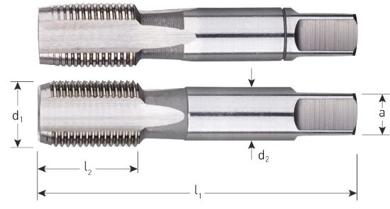 Afbeeldingen van ROTEC Handtappenset HSS 2-delig DIN5157 BSP (G)