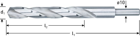 Afbeeldingen van ROTEC Metaalboor HSS-G DIN338 type N S=10MM