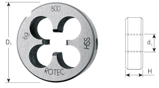 Afbeeldingen van ROTEC Ronde snijplaat HSS DIN-EN24231 BSP (G)