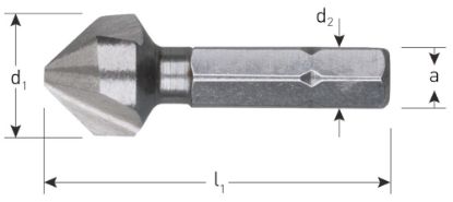 Afbeeldingen van ROTEC Verzinkfrees HSS-G 90° ¼"-C6,3