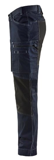 Afbeeldingen van BLAKLÄDER Werkbroek service denim met stretch 1459 navy/zwart