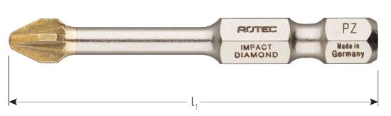 Afbeeldingen van ROTEC IMPACT bit E6,3 DIAMOND PZ 50MM 5x